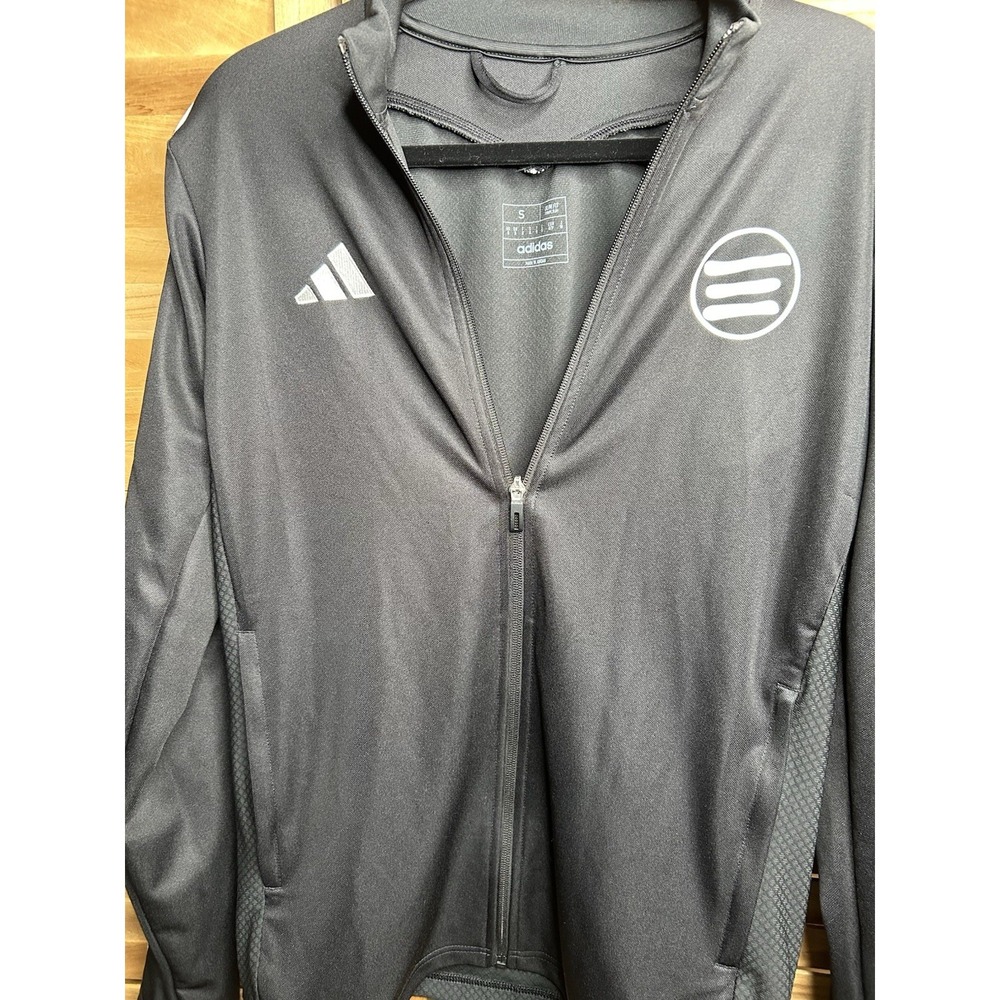 Adidas Athletic Jacket EliteVBTC Logo Sz Small Climalite/Aeroready Black 1/2 Zip